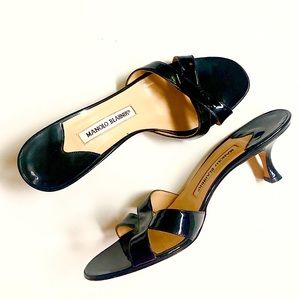 Callamu Crisscross Patent Leather Slide